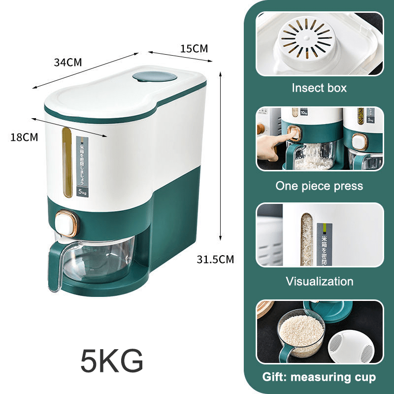 Press-Type Automatic Cereal Dispenser Rice Dispenser