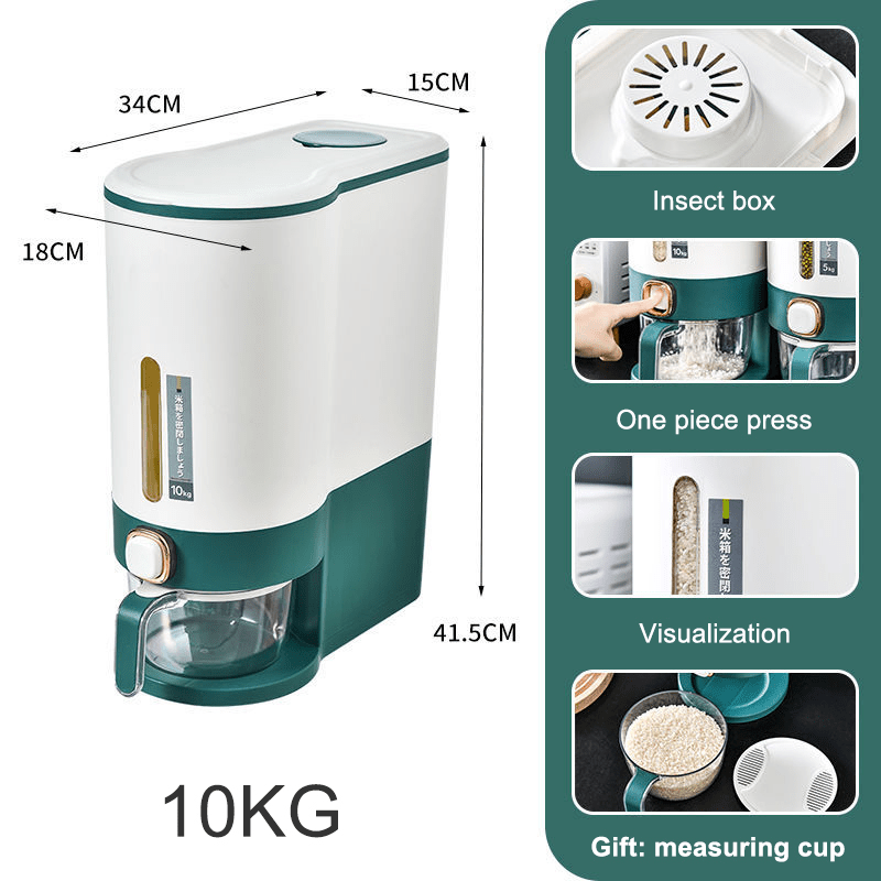 Press-Type Automatic Cereal Dispenser Rice Dispenser