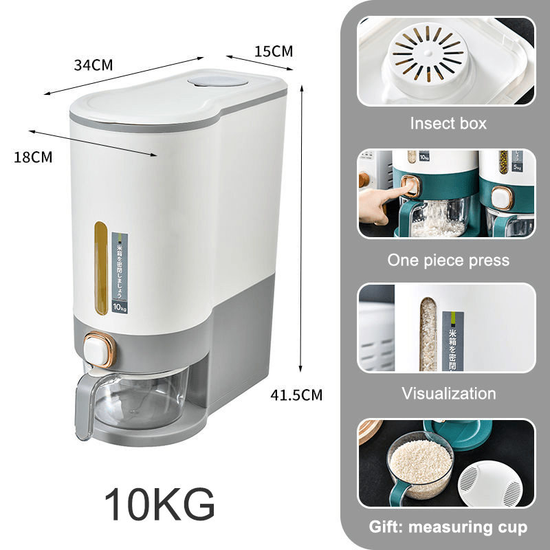 Press-Type Automatic Cereal Dispenser Rice Dispenser