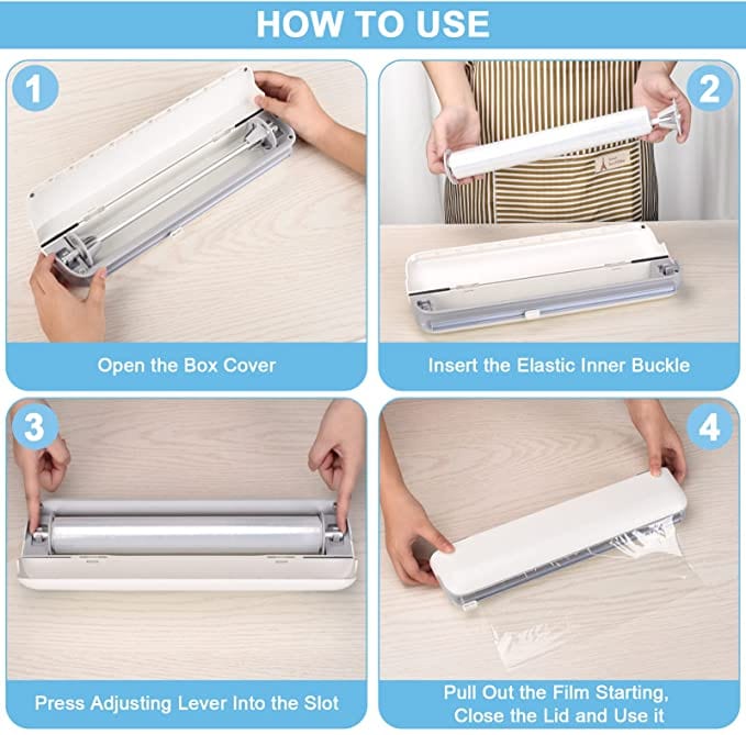 Plastic Wrap Dispenser with Cutter