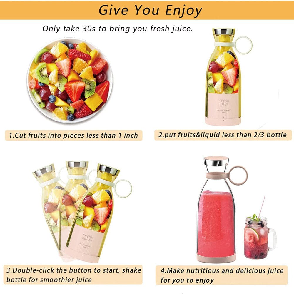 Electric Juicer Portable 4 Blades Blender