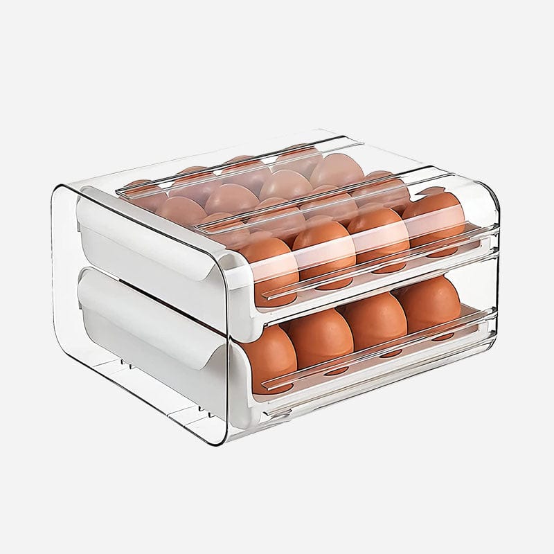 Double Drawer Egg Holder for Refrigerator 40 Grids